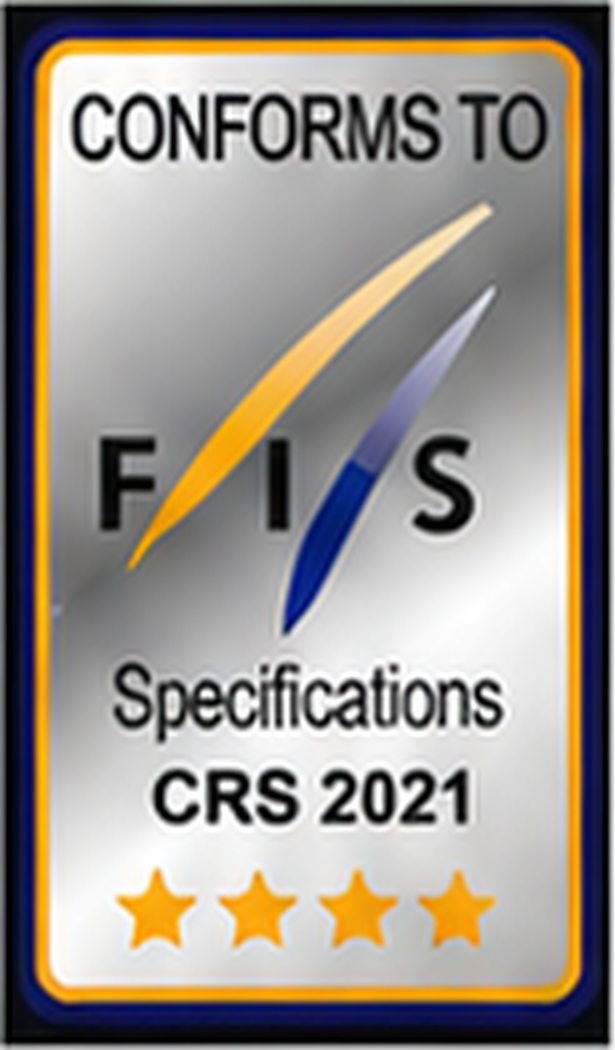 Conforme aux spécifications FIS CRS 2021 — quatre étoiles